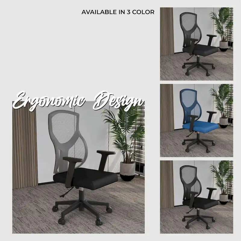 Sedia da ufficio Glen Mid-Back con altezza regolabile, girevole e inclinabile di LeisureMod