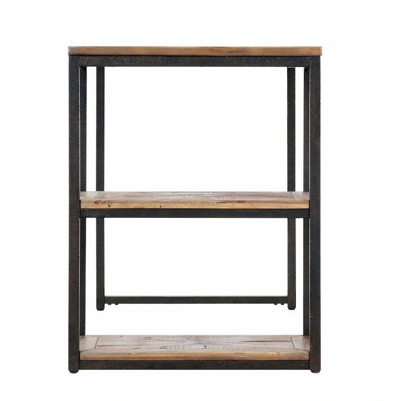Scrivania Nera in Legno Riciclato