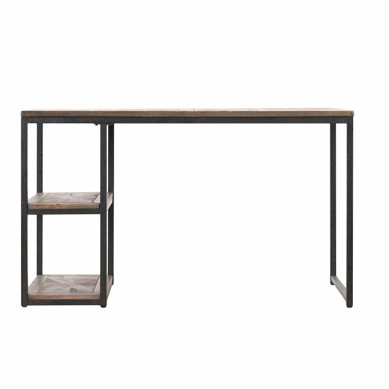 Scrivania Nera in Legno Riciclato