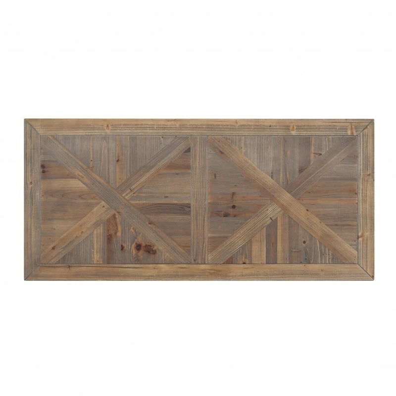 Scrivania Nera in Legno Riciclato