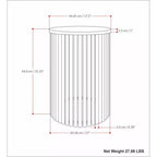 WyndenHall 18 Karl Metal and Wood Accent Table