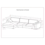 WyndenHall Roscoe Deep Seater Left Sectional