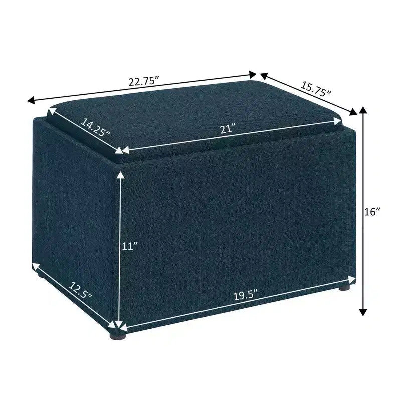 Poggiapiedi contenitore con vassoio reversibile Breighton Home Designs4Comfort