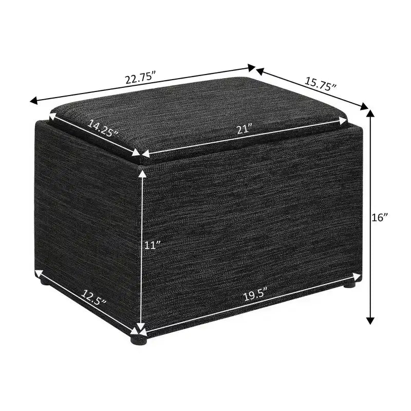 Poggiapiedi contenitore con vassoio reversibile Breighton Home Designs4Comfort