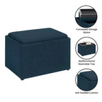 Poggiapiedi contenitore con vassoio reversibile Breighton Home Designs4Comfort