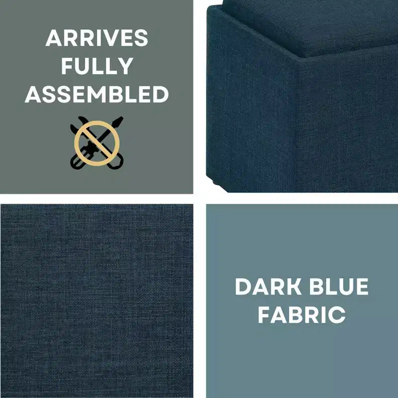 Poggiapiedi contenitore con vassoio reversibile Breighton Home Designs4Comfort