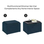 Poggiapiedi contenitore con vassoio reversibile Breighton Home Designs4Comfort