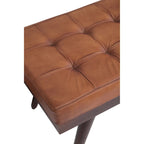 Anson Brown Panca Accento in Vera Pelle e Legno Massello