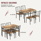 Set tavolo da pranzo per 4, tavolo da cucina con 2 panche imbottite