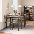 Set tavolo da pranzo per 4, tavolo da cucina con 2 panche imbottite