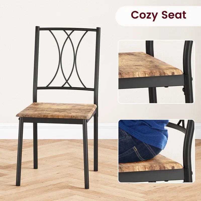 Set tavolo da pranzo per 4, tavolo da cucina con 2 panche imbottite