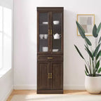 Crosley 78 Stanton Glass Door Kitchen Storage Pantry Cabinet