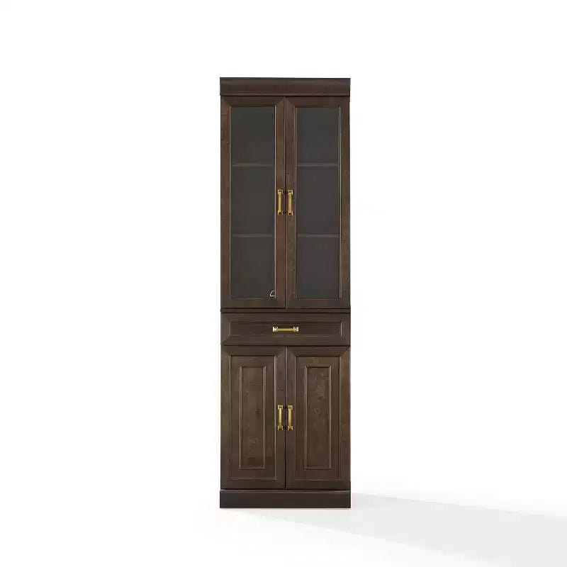 Crosley 78 Stanton Glass Door Kitchen Storage Pantry Cabinet