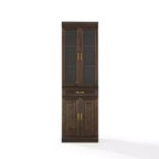 Crosley 78 Stanton Glass Door Kitchen Storage Pantry Cabinet