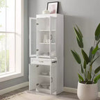 Crosley 78 Stanton Glass Door Kitchen Storage Pantry Cabinet