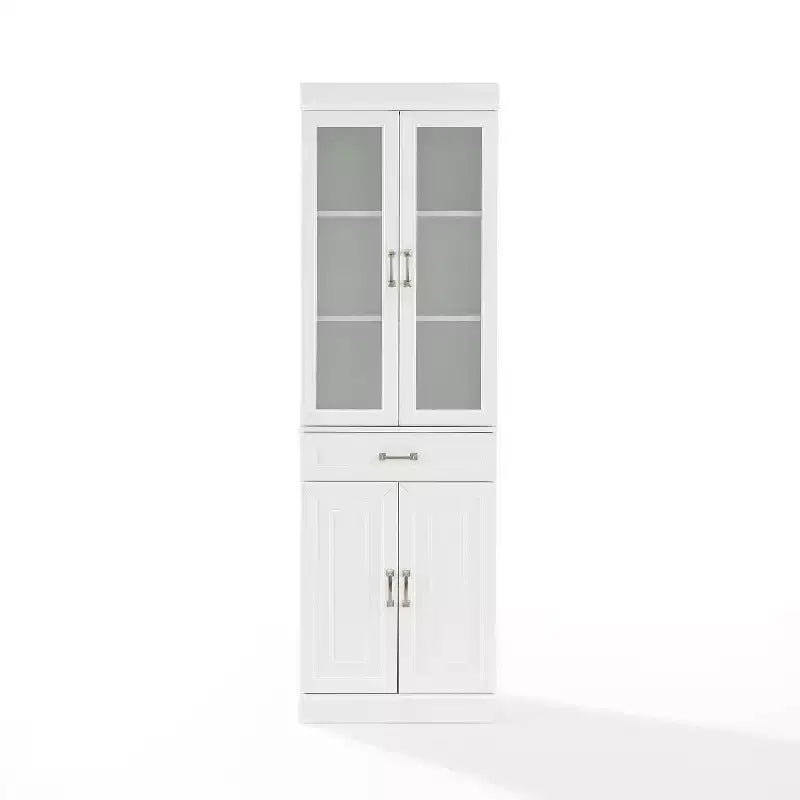 Crosley 78 Stanton Glass Door Kitchen Storage Pantry Cabinet