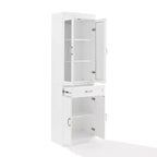 Crosley 78 Stanton Glass Door Kitchen Storage Pantry Cabinet