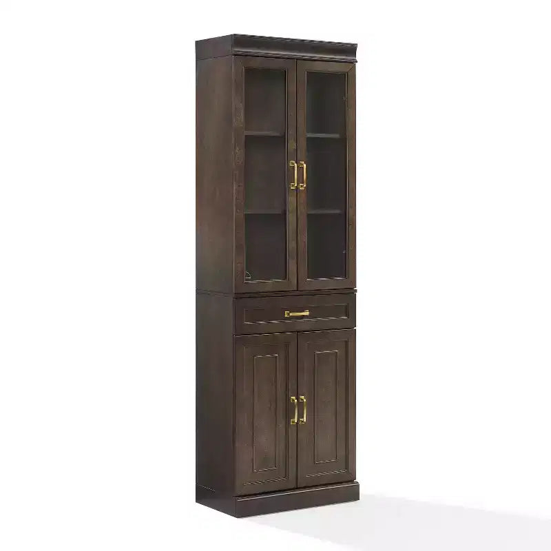 Crosley 78 Stanton Glass Door Kitchen Storage Pantry Cabinet