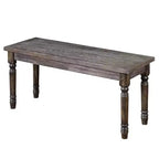 Buylateral 47.25 Burntwood Wide Dining Bench Light