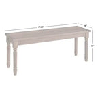 Buylateral 47.25 Burntwood Wide Dining Bench Light