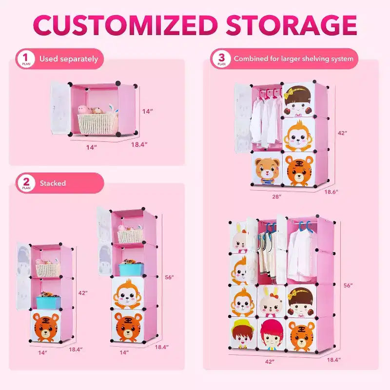 Mount-It! Contenitore per vestiti/giocattoli portatile per bambini