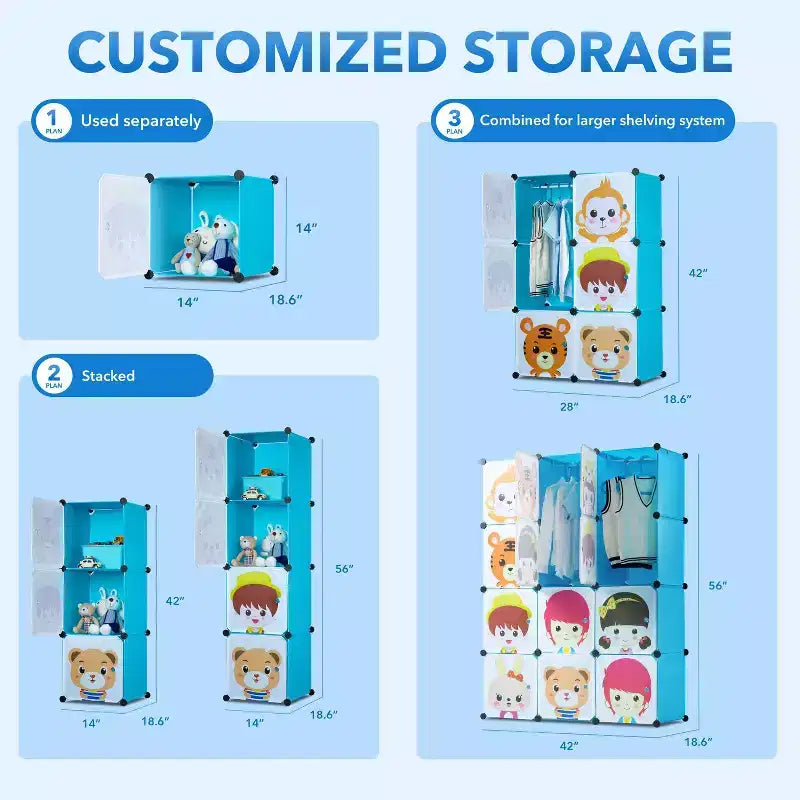 Mount-It! Contenitore per vestiti/giocattoli portatile per bambini
