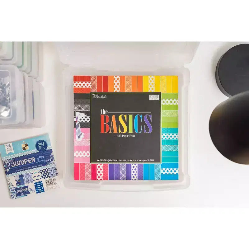 IRIS 5 Drawers Scrapbook Plastic Rolling Storage Cart with Organizer Top with Casters
