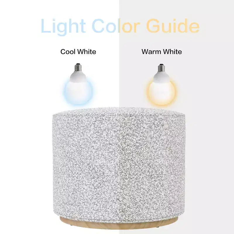 Pouf HomePop Cloud con base in legno
