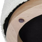 Pouf HomePop Cloud con base in legno
