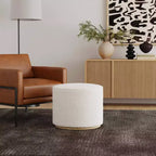 Pouf HomePop Cloud con base in legno