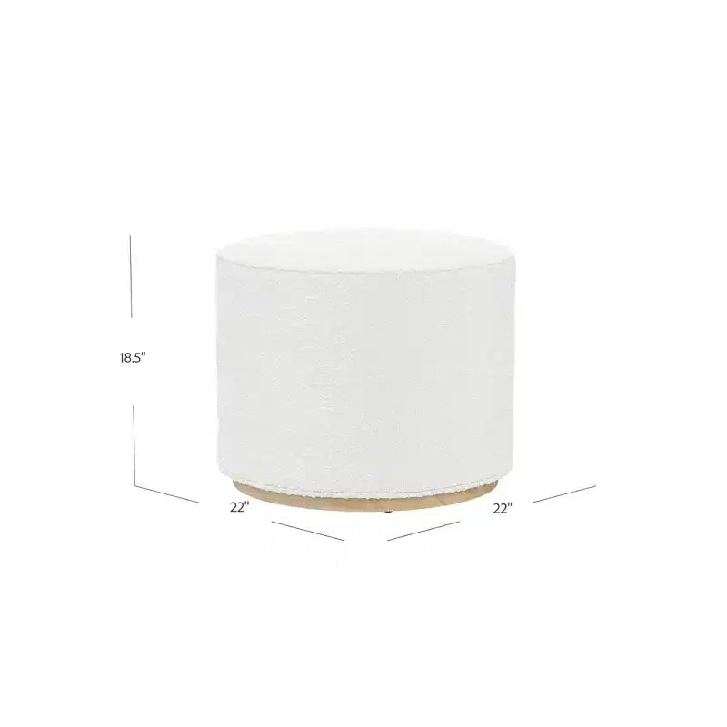 Pouf HomePop Cloud con base in legno