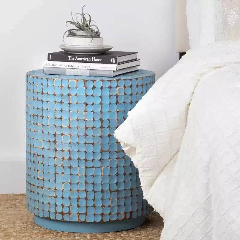 East at Main 25.78" New Hampton Round End Table Coconut Shell