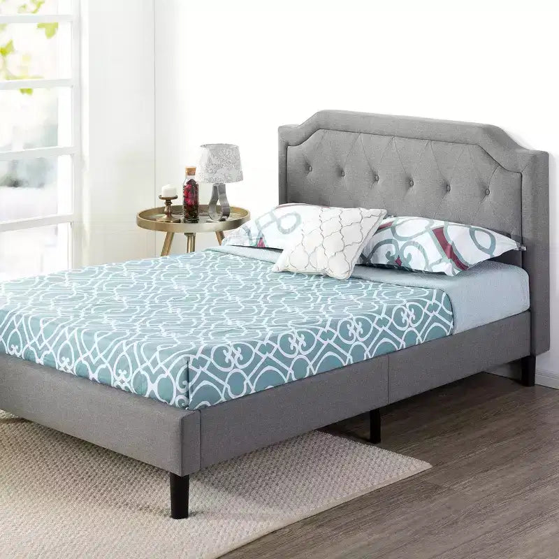 Zinus Upholstered Platform Bed Frame No Box Spring