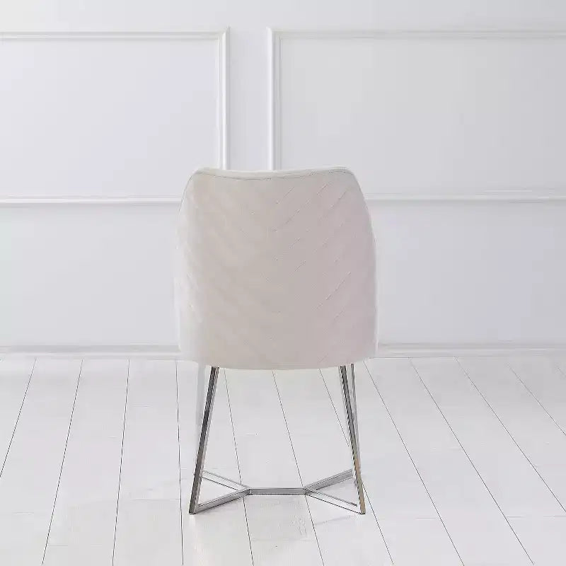 Set of 2 Glam Microfiber Upholstered Dining Chairs - HOMES: Inside + Out