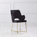 Set of 2 Glam Microfiber Upholstered Dining Chairs - HOMES: Inside + Out
