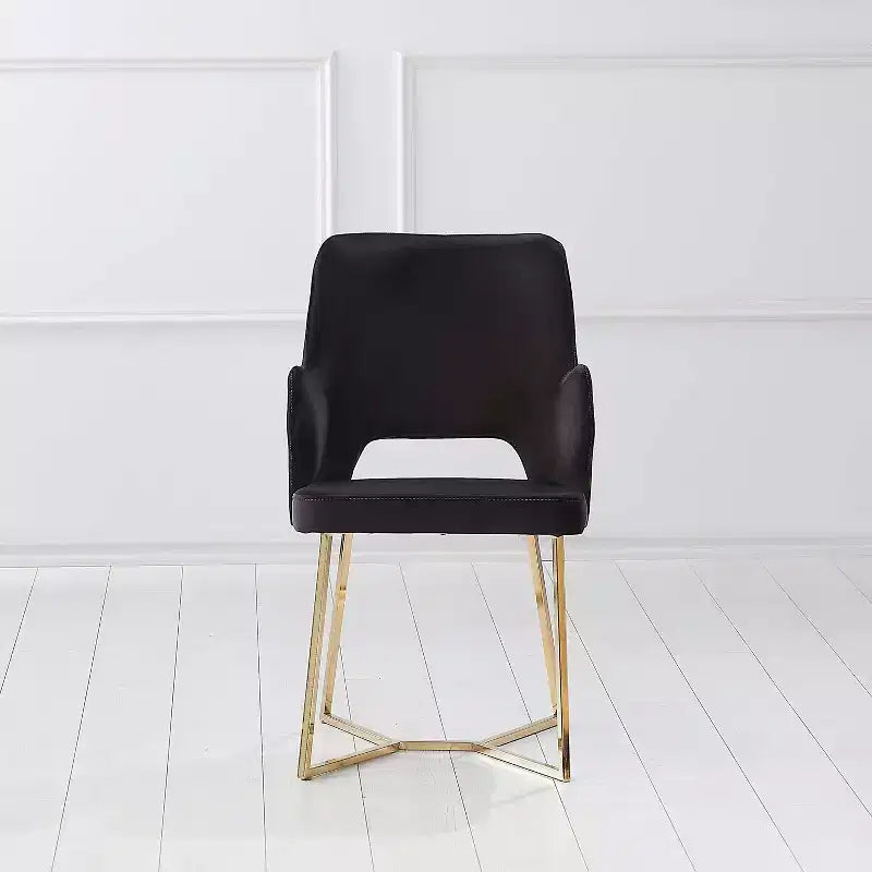 Set of 2 Glam Microfiber Upholstered Dining Chairs - HOMES: Inside + Out