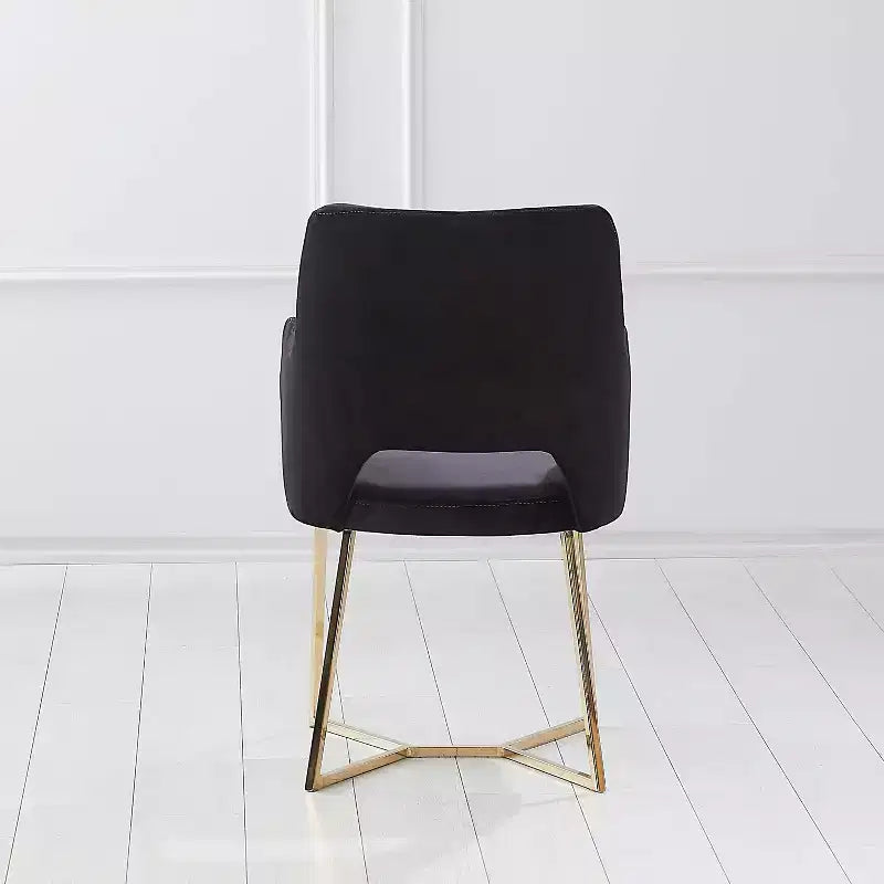 Set of 2 Glam Microfiber Upholstered Dining Chairs - HOMES: Inside + Out