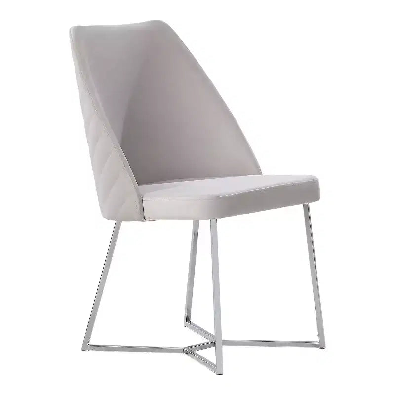 Set of 2 Glam Microfiber Upholstered Dining Chairs - HOMES: Inside + Out