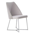 Set of 2 Glam Microfiber Upholstered Dining Chairs - HOMES: Inside + Out