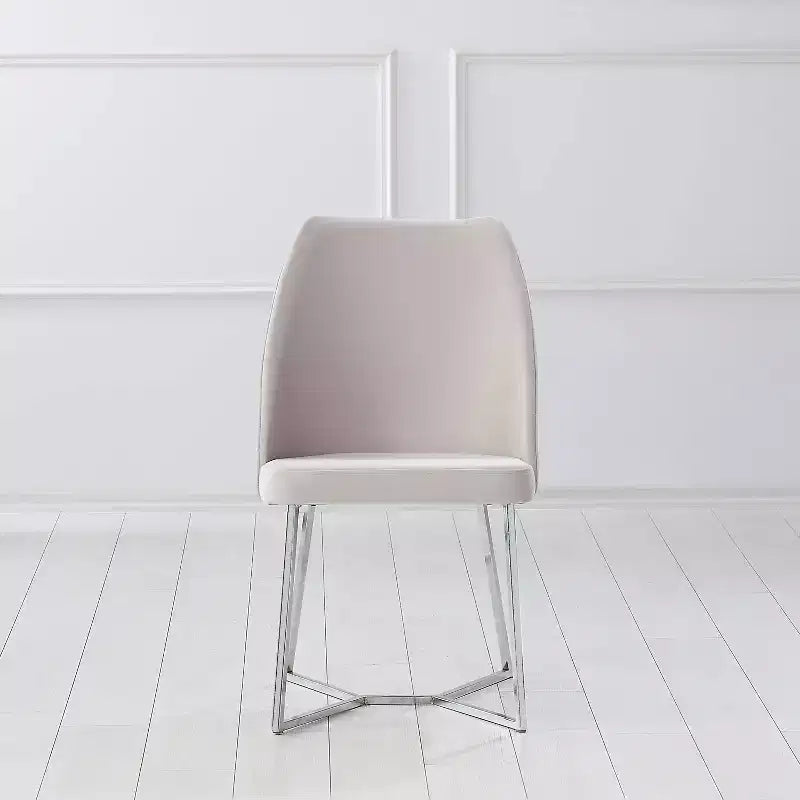 Set of 2 Glam Microfiber Upholstered Dining Chairs - HOMES: Inside + Out