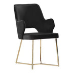 Set of 2 Glam Microfiber Upholstered Dining Chairs - HOMES: Inside + Out