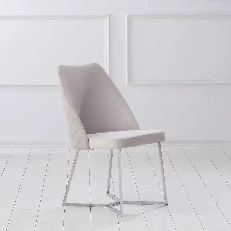 Set of 2 Glam Microfiber Upholstered Dining Chairs - HOMES: Inside + Out