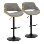 Set of 2 Fabrizzi Adjustable Barstools - LumiSource