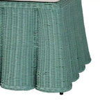 bali & pari Palm Scallop Rattan Ottoman