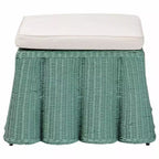 bali & pari Palm Scallop Rattan Ottoman