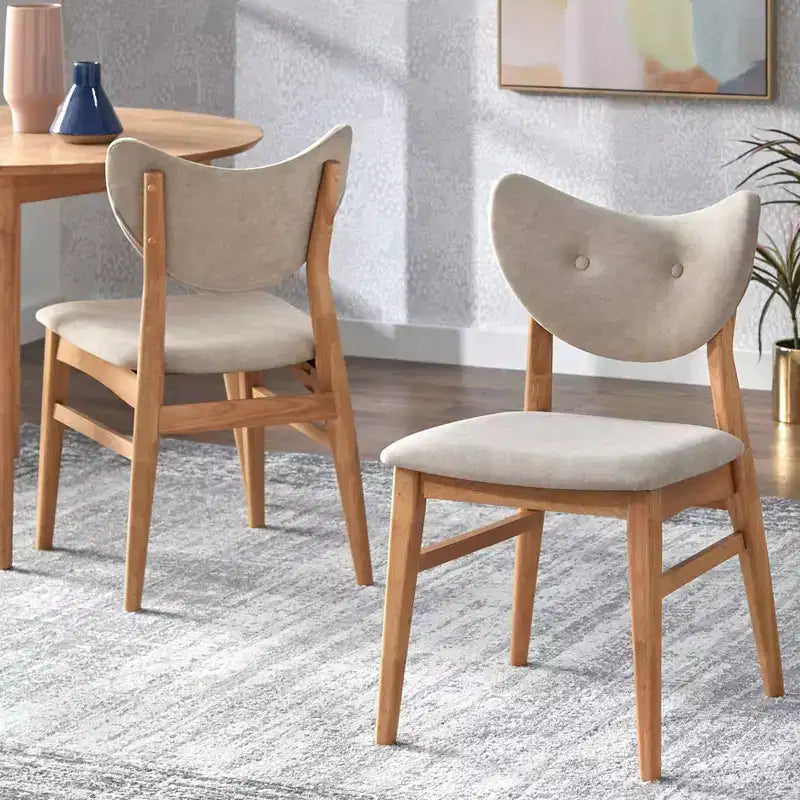 Lifestorey 2pk Raylen Mid Century Modern Dining Chairs