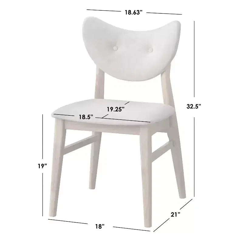 Lifestorey 2pk Raylen Mid Century Modern Dining Chairs