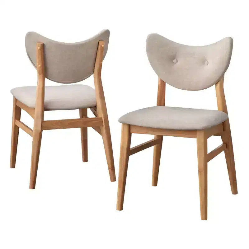 Lifestorey 2pk Raylen Mid Century Modern Dining Chairs