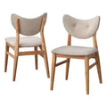 Lifestorey 2pk Raylen Mid Century Modern Dining Chairs