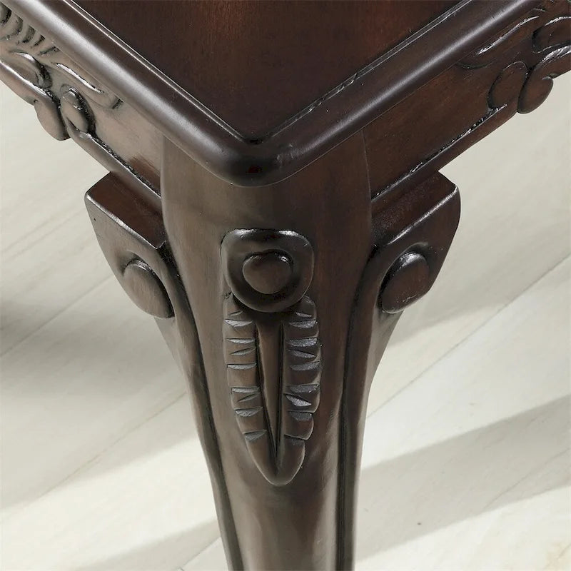 Tavolino finale tradizionale in legno con gambe